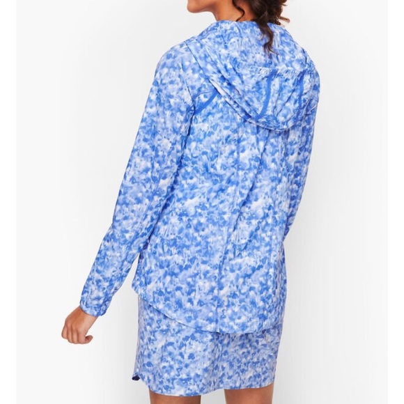 NWT Talbots hooded water resistant tie dye jacket - Picture 2 of 8